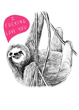 You both love a sloth, so Whale And Bird has made you this romantic Anniversary card.