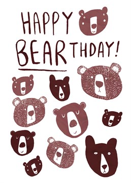 Do you have a friend who loves bears? This cute Whale And Bird Birthday card is ideal for them!