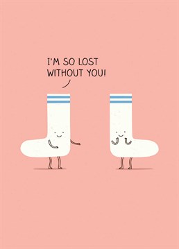 Knock their socks off with this sweet Whale And Bird card, perfect for Valentine's or your Anniversary.