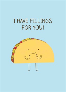 Taco piece of my heart and I'll be yours forever! Let them know your true fillings with this cute Whale And Bird Anniversary card.