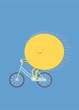 There's nothing better than going on a bike ride in the Sun, unless you literally are the Sun! Send your cyclist pals this cute Whale And Bird Birthday card and let them dream of those lovely days.