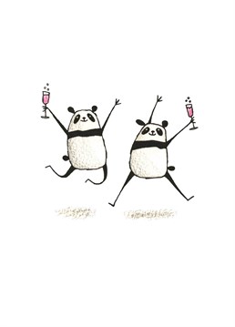 Woo, these Pandas don't know what they're celebrating but they're doing it all the same! Say congrats with this adorable Whale And Bird card.