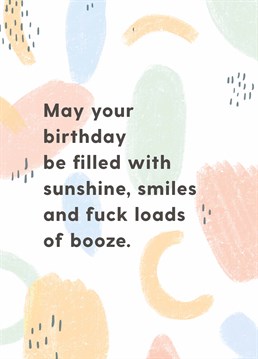 The third point being the most important, obviously. Make sure someone gets boozy on their birthday with this design by Whale & Bird.