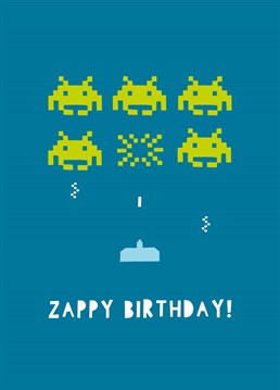 If you were lucky enough to have a Nokia, this game will definitely look familiar! Wish a very zappy birthday to a space ranger of any age with this Whale And Bird design.