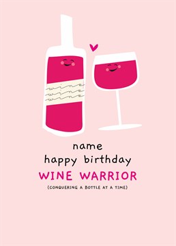Great minds drink alike. Give this Whale And Bird birthday card to your partner in wine who only improves with age!
