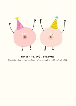 Make your bestie laugh with this punny Whale & Bird boob Birthday card, just because.