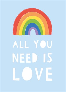 As The Beatles say, Love is all you need. Remind them with this Whale & Bird card, just because.