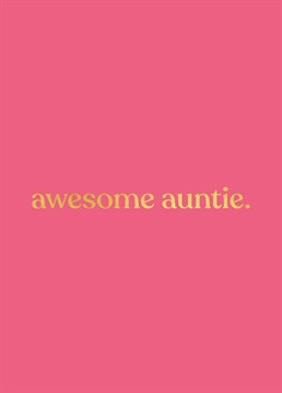 Give your awesome auntie this card by Whale & Bird. Perfect for birthdays, thank yous or just because.