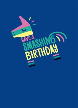 Is it a party without a pinata though? Wish them a smashing birthday with this colourful Whale and Bird card.