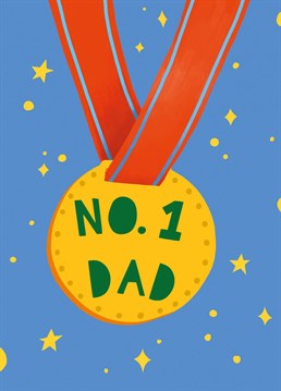 This is the perfect Birthday card for the Dad who deserves a gold medal! Design from Whale & Bird.