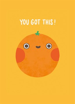 Quirky and Motivation illustrated orange themed card from Whale & Bird.