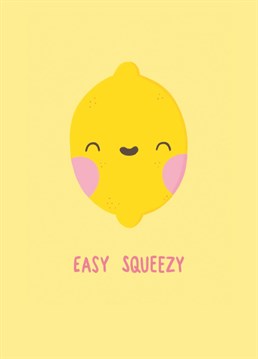 Quirky illustrated lemon themed card from Whale & Bird.