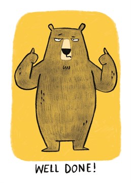 Quirky illustrated bear themed card from Whale & Bird.