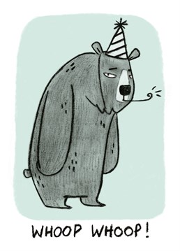 Quirky illustrated bear themed Birthday card from Whale & Bird.