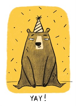 Quirky illustrated bear themed Birthday card from Whale & Bird.