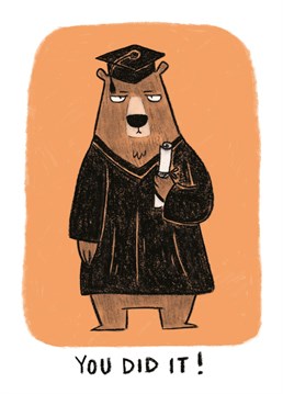 Quirky illustrated bear themed card from Whale & Bird.