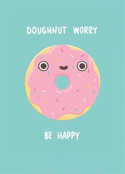 Quirky illustrated donut themed card from Whale & Bird.