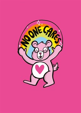 The ideal birthday Anniversary card for the special someone who fondly remembers Care Bears! Design by Whale & Bird.