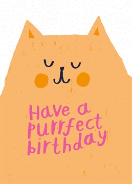 The purr-fect birthday card for your favourite cat person. Design by Nikki Miles for Whale & Bird.