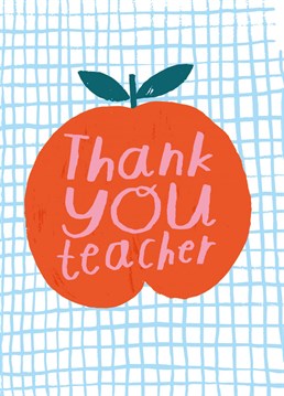 Thank You cards last longer than fresh fruit. Express your thanks to that special teacher with this cute apple Thank You card. Design by Whale & Bird.