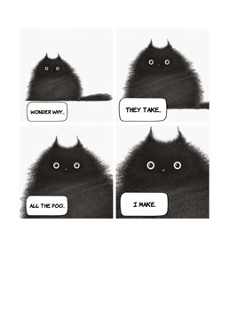 A Birthday card perfect for any cat lover. I'm sure we have all wondered what cats think about! Design by Whale & Bird.