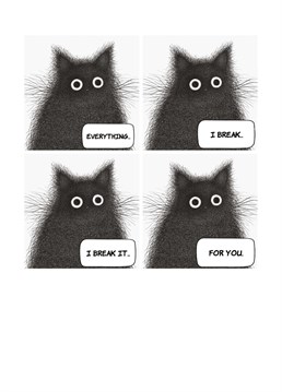 Every cat owner can relate to this one! Design by Whale & Bird.