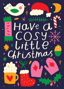 Just the card you need to send to that special someone you want to spend your cosy little Christmas with. Design by Nikki Miles for Whale & Bird.