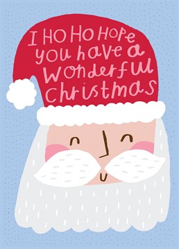 Send them the cheeriest festive greetings with this jolly Father Christmas card. Design by Nikki Miles for Whale & Bird.