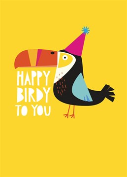 Looking for a birthday card that will make your loved one flap with laughter, look no further than our 'happy birdy to you' card featuring a toucan with a beak full of puns. From Whale & Bird.