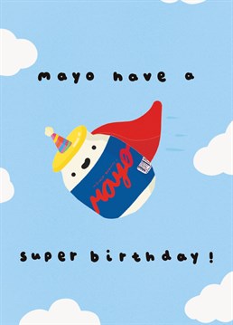 We have the perfect card for that friend or loved one who simply can't eat anything without mayonnaise! Send them some super funny birthday wishes with this colourful card from Whale & Bird.