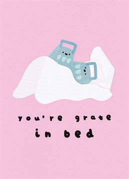 Send them a cheeky pun this valentines day with this funny pink card from Whale & Bird.