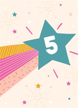 Send this bold, brilliant design to celebrate a little superstar turning 5 today! Designed by Scribbler.