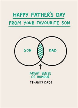 Say 'Happy Father's Day' to a hilarious guy and thank him for the superior genes! No shade to your mum ofc. Designed by Scribbler.