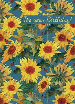 Send this pretty sunflower birthday card to a loved one or friend