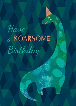 A roarsome kids birthday card for all dinosaur lovers