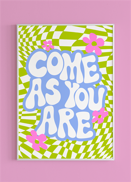 <p>Brighten your wall with this snazzy&nbsp;Come As You Are&nbsp;A4 print! Perfect for those looking to add something motivational and gorgeous to there space!</p>
<p>Groovy collage &amp; retro typography mixed with bold colour is the main theme for Printed Weird wall prints!</p>
<p>Each design is digitally drawn by the Printed Weird team and then printed to order.</p>
<p>Printed on 265gsm satin paper to give a high quality, vibrant finish.</p>
<p>A4, frame not included - 210 x 297 mm</p>
<p>Each print is packaged in a recyclable cellophane bag for protection &amp; cardboard envelope with stiffener.</p>
<p>This item is sent seperately from our cards so they will not arrive together</p>