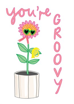 The dancing flower thinks you're groovy!    Designed by You've Got Pen On Your Face