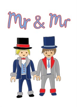 The perfect cake topper! Send this to the groom and groom on their wedding day.    Designed by You've Got Pen On Your Face.
