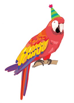 This parrot is ready to parrrr-tay! Designed by You've got pen on your face.
