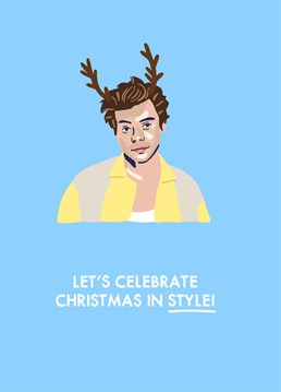 Send your best Christmas wishes in STYLE with this fun One Direction turned solo star Harry Styles Christmas card!