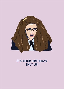 Say Happy Birthday with this card based on the truly Iconic Mia from The Princess Diaries! This is part of the collaboration range with Hey Now Hey now, the globally loved Nostalgia podcast. With over 150,000 listeners worldwide, we have teamed up with Hey Now to create a range of cards based on some of the Nostalgia films discussed on the podcast!
