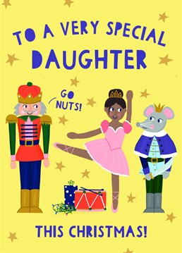 Send your love and best wishes to your daughter this Christmas with this cute and fun Nutcracker Christmas card!