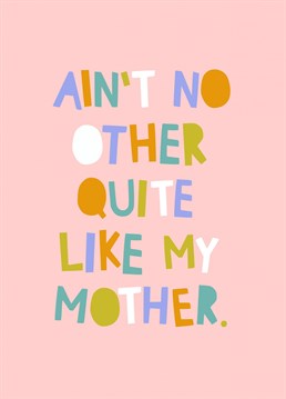 Send your love and best wishes to your mum this Mother's Day with this fun and cheeky typographic Mother's Day card! .