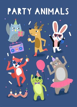 Send your loved one your best birthday wishes with this fun and cute woodland animals party birthday card! Suitable for both boys and girls on their birthday!