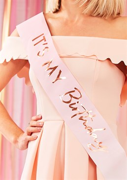 Stunning Pink Ombre Birthday Sash.  Let the world know about your special day in style.  Ideal for a night out and any Party Decorations.  Great gift for a friend. We all know those people who cannot get enough of their birthday, especially when it comes to telling people at every opportunity. Maybe you're one of those people or maybe you just know one or two, either way, this stunning sash guarantees there's no confusion about who's big day it is! Perfect for any birthday Party Decorations or night on the town, this not so discreet sash will let everyone know where to aim their gifts as well as their attention. Help your friends celebrate in style with this cute rose gold birthday sash. Make sure everyone knows it's their birthday with this awesome accessory. Or buy one for yourself and make sure no one forgets! Each pack contains one birthday sash measuring 75cm (W) x 10cm (H). One size fits all.