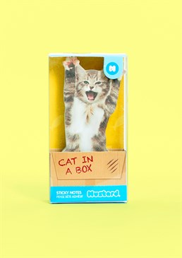 Paws for thought&hellip;. Purr-fectly cat-shaped. 150 sticky notes. Packs away neatly. Dimensions: 12cm high, 6cm wide. Finally, an office pet your boss will agree to - and you don't even need to feed it! Meow about that? This quirky and adorable gift is a must have for any cat lover and perfect for keeping on top of things at work or at home. Whether you're reminding yourself to buy the milk, schedule that meeting, or feed the cat (the real one, that is) - this is a note that can't fail to jump out at you and prevent any future catastrophes! Keep handy on your desk and you'll be the envy of paw-sitively everyone in the office.
