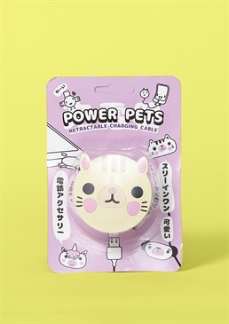Purr-fectly adorable! Portable power for cat lovers 3 in 1 cable suitable for Apple and Android Tangle free and retractable Dimensions: 16cm high, 11cm wide Say no to ugly charging cables and inject some cuteness into your life with this compact and convenient, portable charger that'll give you the energy of a young kitten! With a handy, retractable design your cables will stay safe and organised on the go, tucked away in this cute kitty's face until you need them. Use the genius keyring attachment and make sure you never leave the house again without your trusty sidekick! This powerful puss includes Android, iOS and USB Type C connecters for all your friends to use on the move.  New In For Her Stocking Fillers Gadgets & Tech