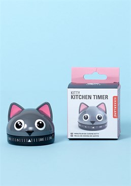 No batteries required Times up to 60 minutes Quirky feline design Perfect for any cat lover Love cats and love cooking? Then add this kitty kitchen timer to your kitchen counter tops to put your own personality stamp on the space. It's appealing and easy to use design makes it a great addition to your kitchen equipment. Whether you just want to know when your sausages are done under the grill or whether your absentmindedly waiting for the roasties to be ready, this timer will suit your needs for anything up to 60 minutes. New In For Her Gifts Under A Tenner Secret Santa Stocking Fillers Novelty Gifts