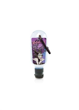 62% Ethyl Alcohol.  Carabiner clip so easy to find!.  Dark Fruits Flavour.  Added Moisturiser.  Non drying & Non sticky. This brilliant hand Sanitiser from Mad Beauty contains added moisturiser and so is non drying and non sticky! It comes with a carabiner clip so is easy to find and can be attached to your bag. It contains 62% Ethyl Alcohol so keeps you safe from nasty germs. Each character is a different flavour. Maleficent is Dark Fruits.