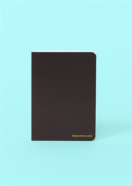 Plain, simple, understated - no distractions so that you can be productive as fuck! Time to say no to procrastination and manifest your own success. This A5 softback notebook is perfect bound and contains high quality lined paper.